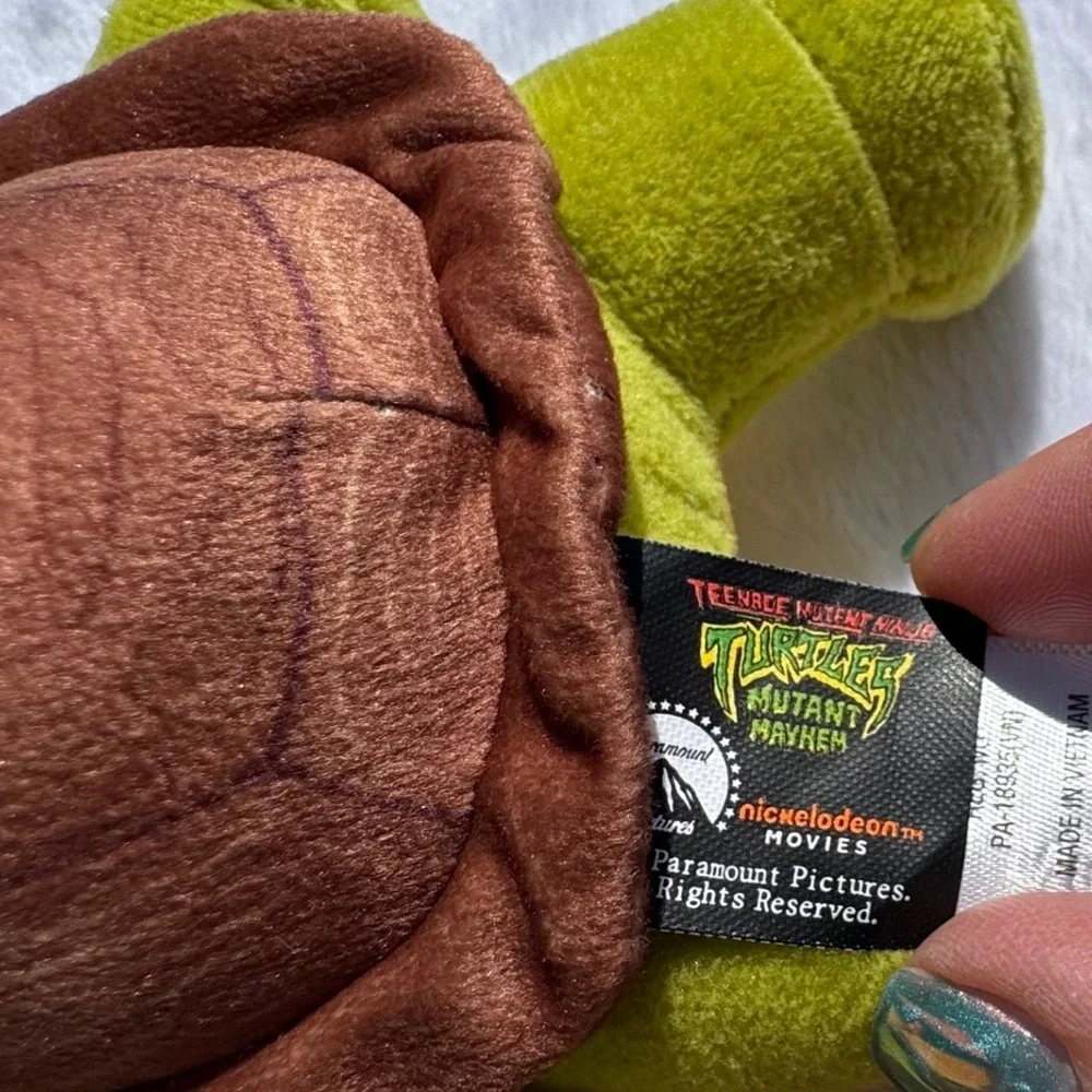 Mattel TMNT Mutant Mayhem Donatello Pizza Plush Toy Small Green Purple